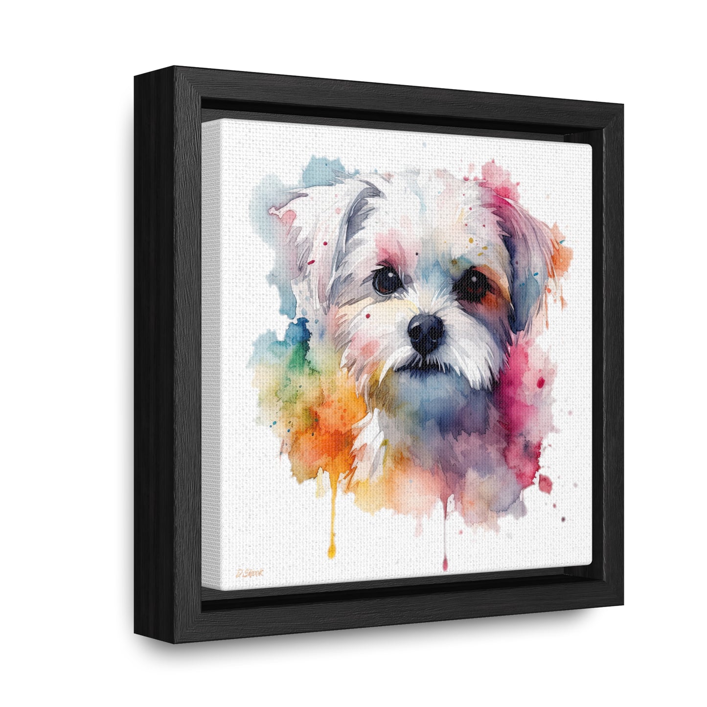 Maltese Dog 1 Gallery Canvas Wraps, Square Frame