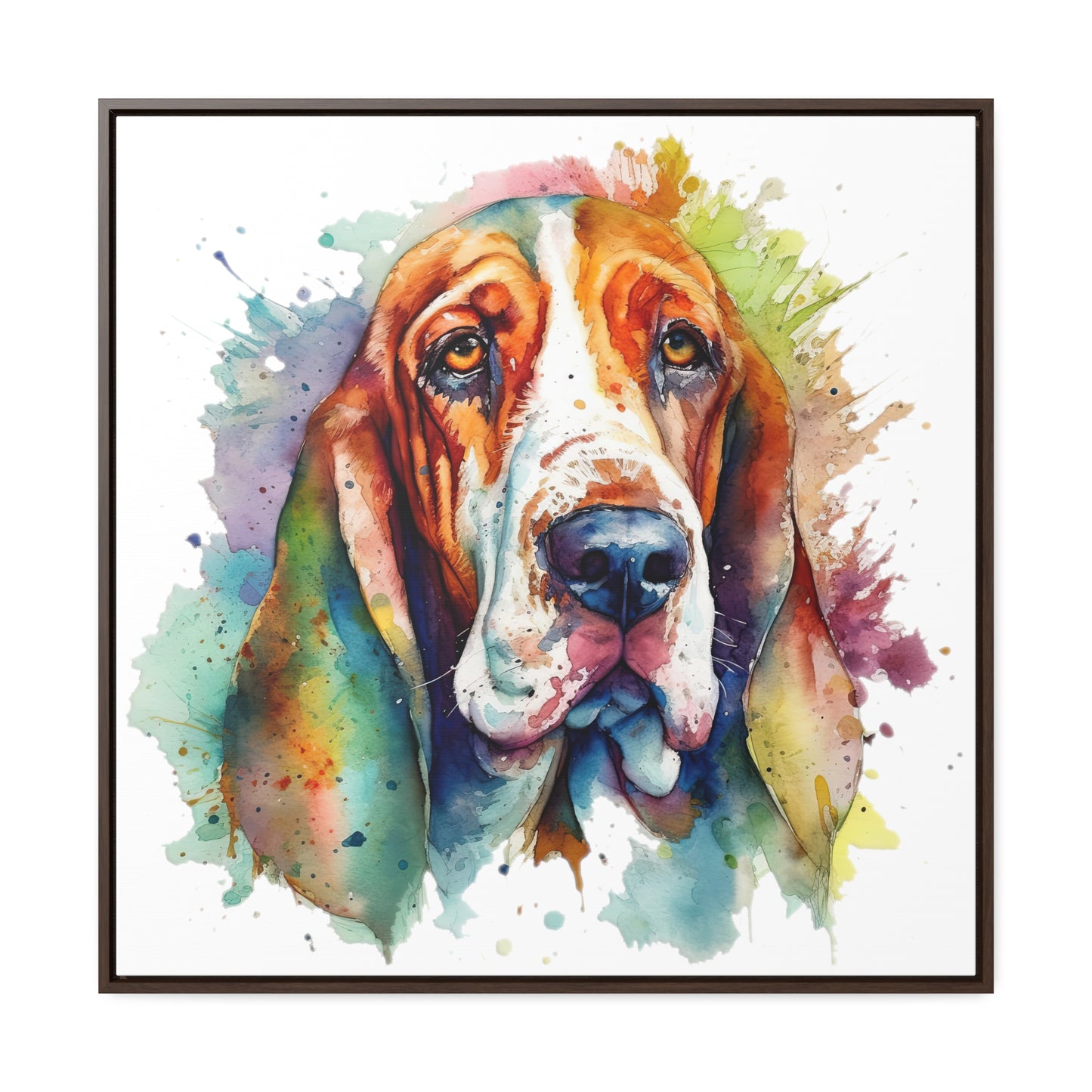 Basset Hound 1 Gallery Canvas Wraps, Square Frame