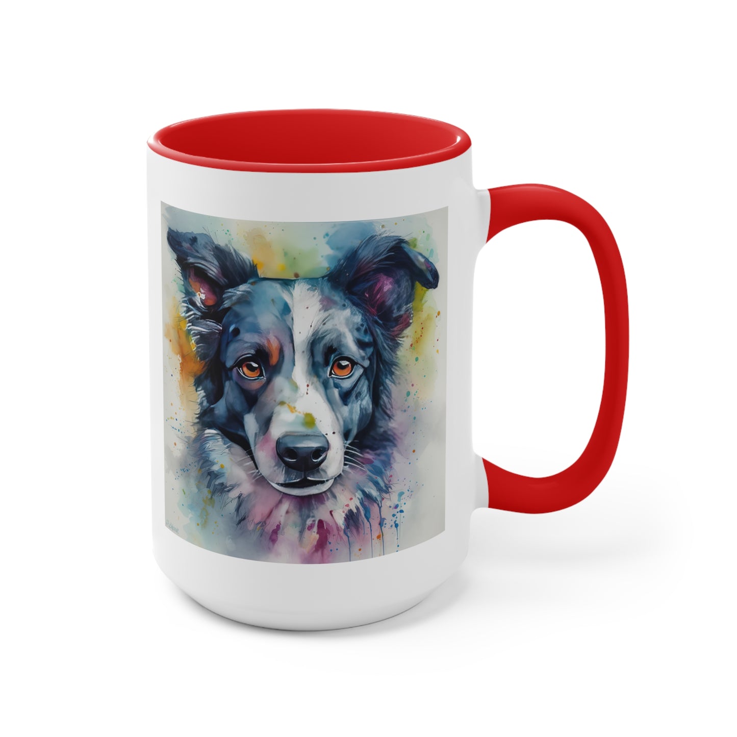 Border Collie 4 Accent Mugs