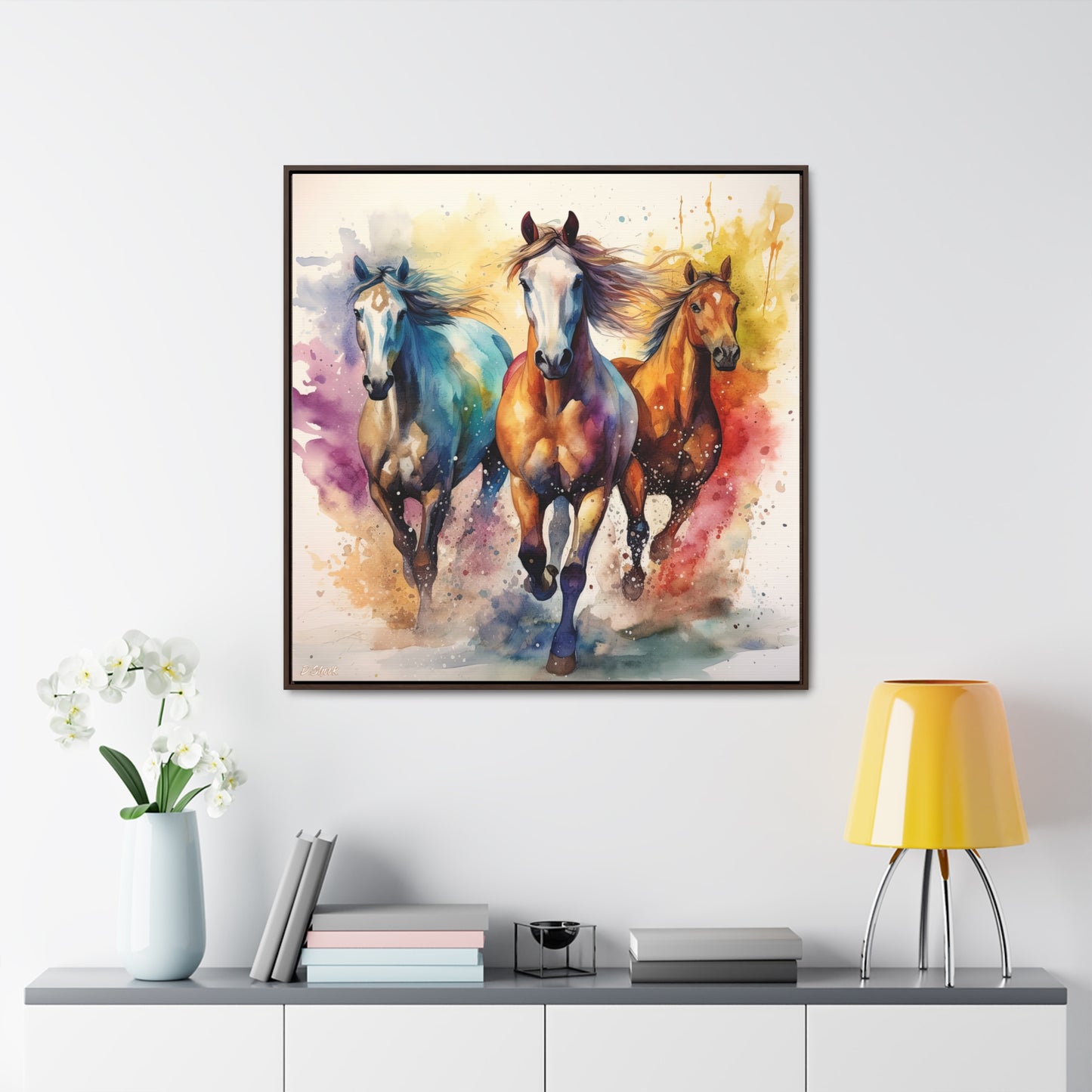 Horse Rescue 8 Gallery Canvas Wraps, Square Frame