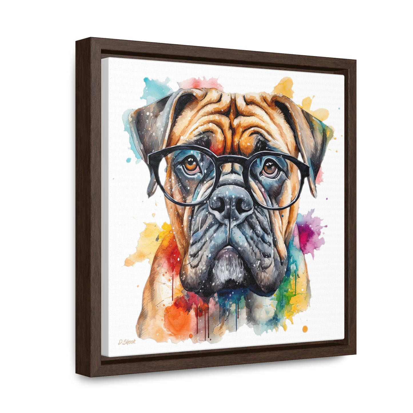 Bullmastiff 6 Gallery Canvas Wraps, Square Frame