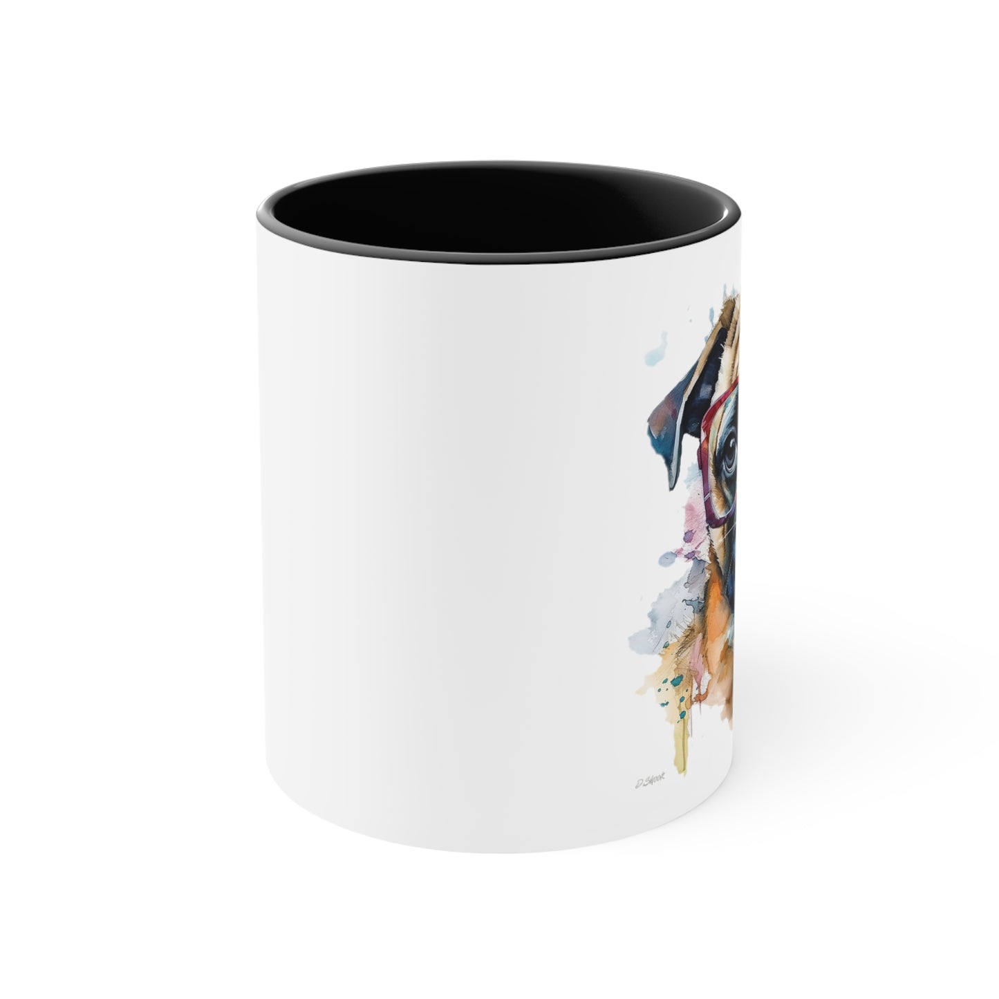 Pug 6 Accent Mugs