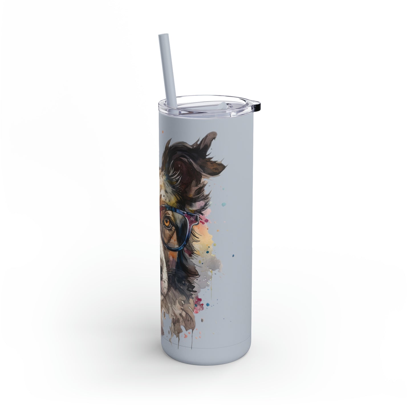 Border Collie 7 Maars Maker Skinny Matte Tumbler, 20oz