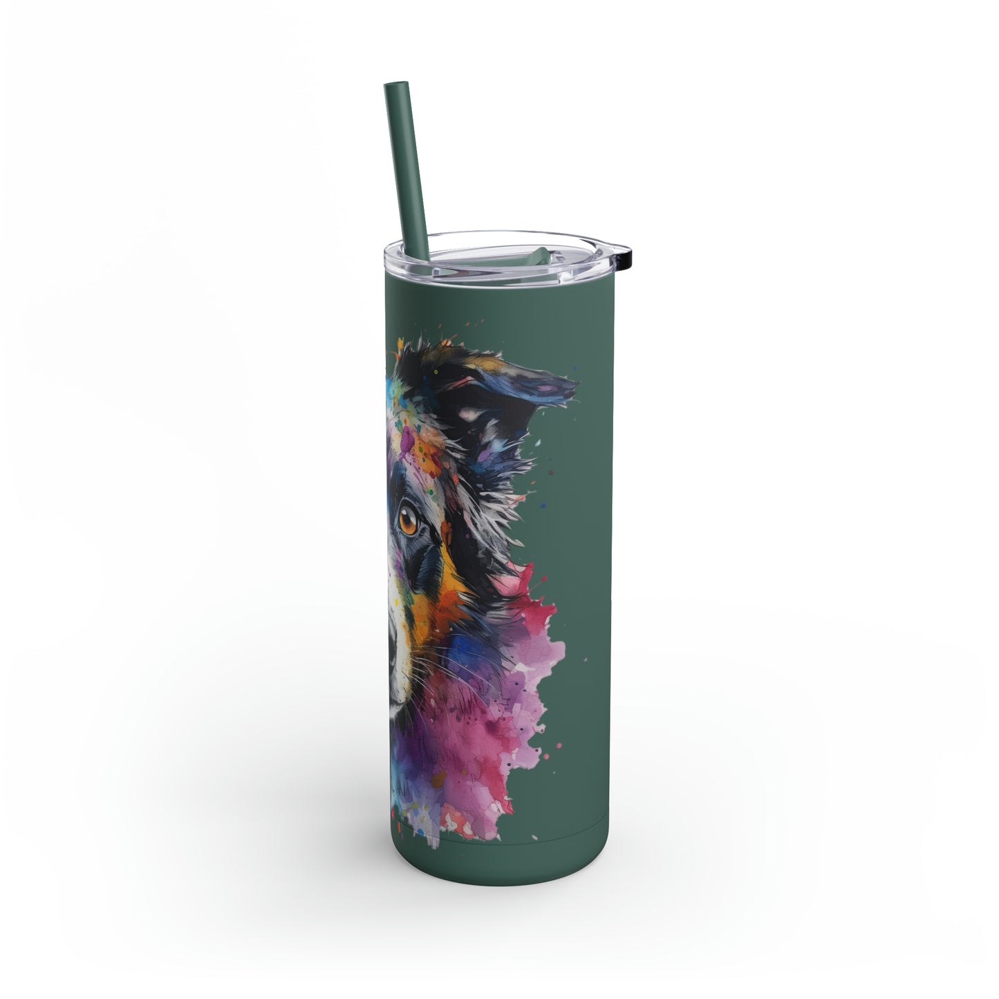 Border Collie 1 Maars Maker Skinny Matte Tumbler, 20oz