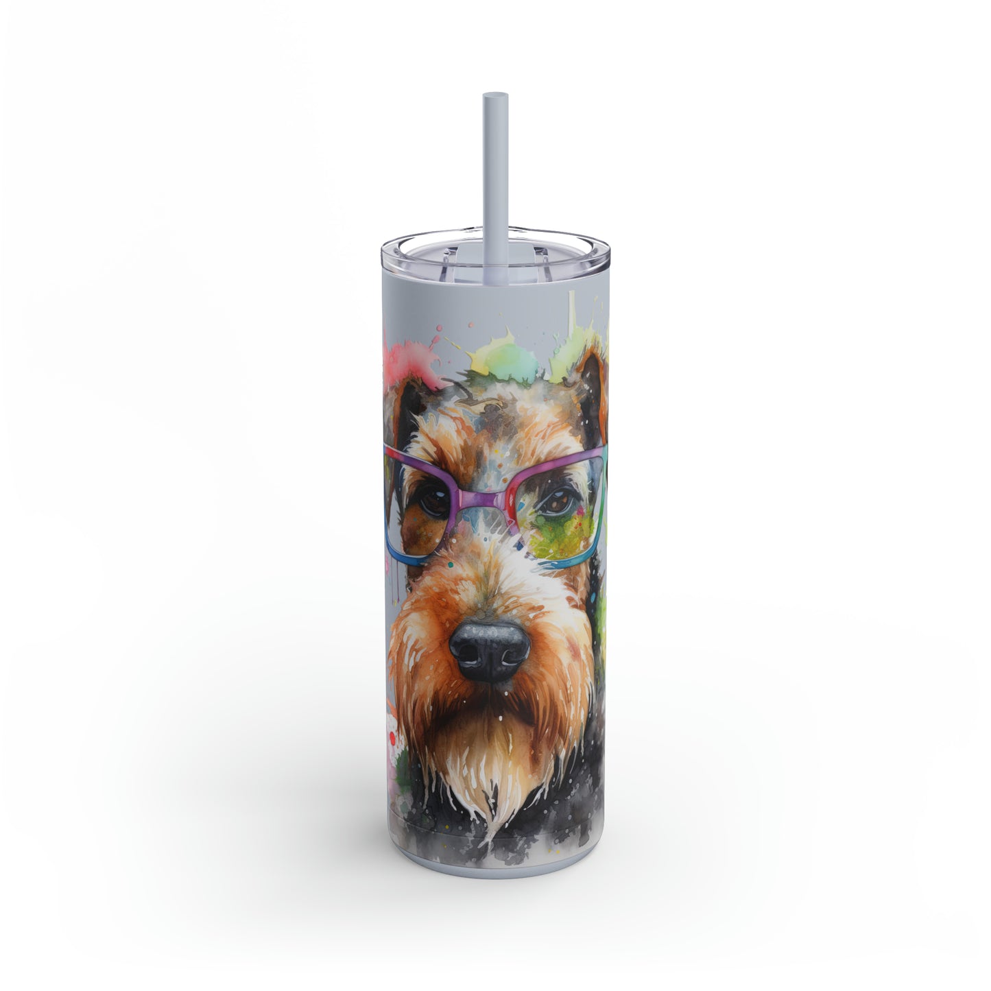 Airedale Terrier 6 Maars Maker Skinny Matte Tumbler, 20oz