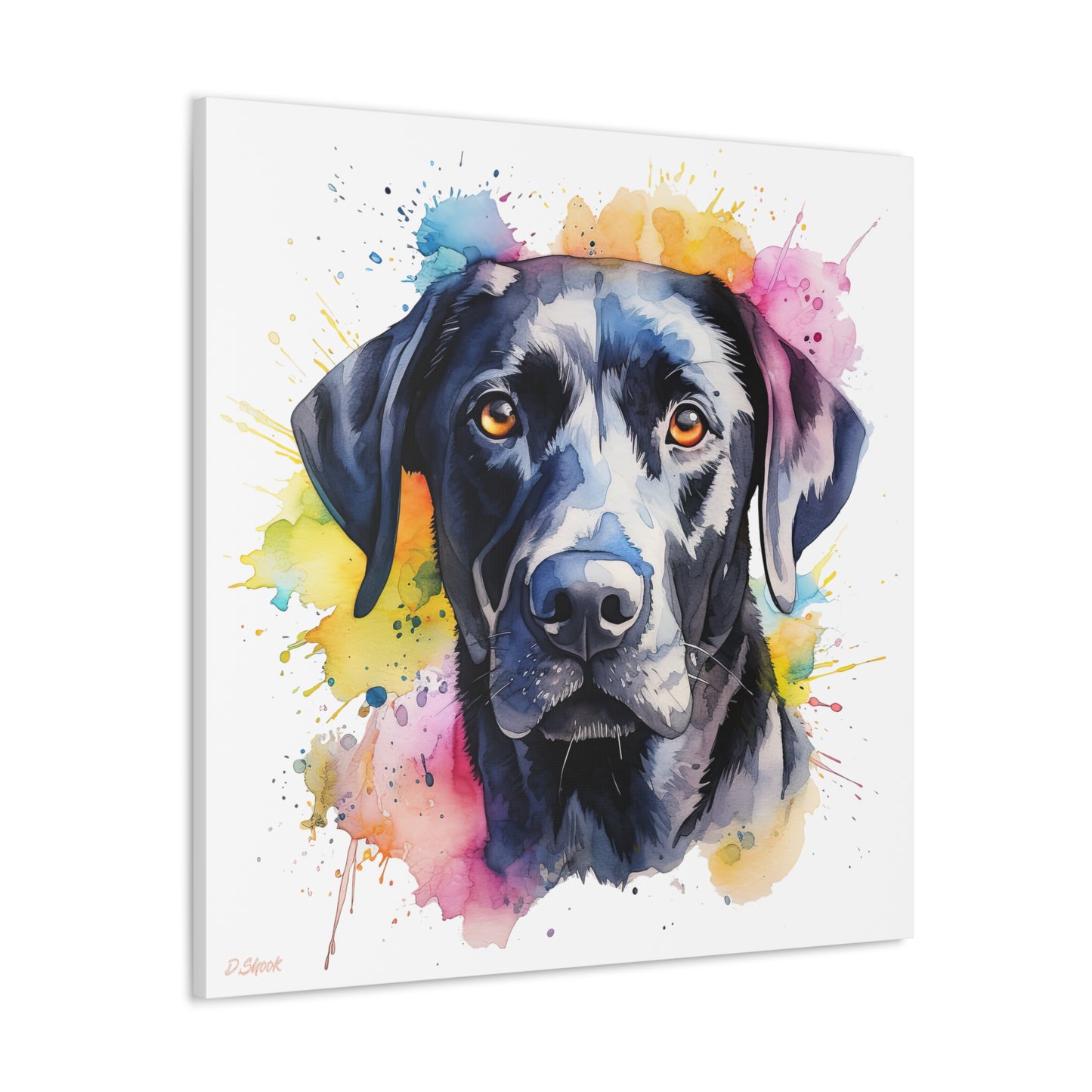 Black Lab 4 Canvas Gallery Wraps