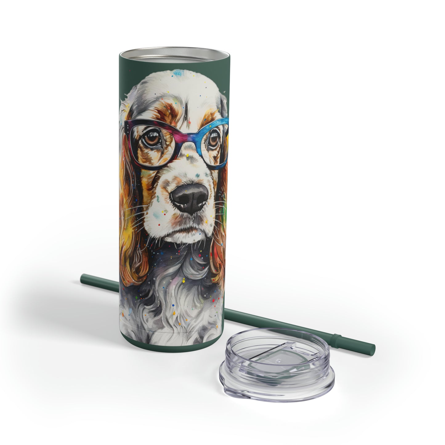 English Cocker Spaniel 6 Maars Maker Skinny Matte Tumbler, 20oz