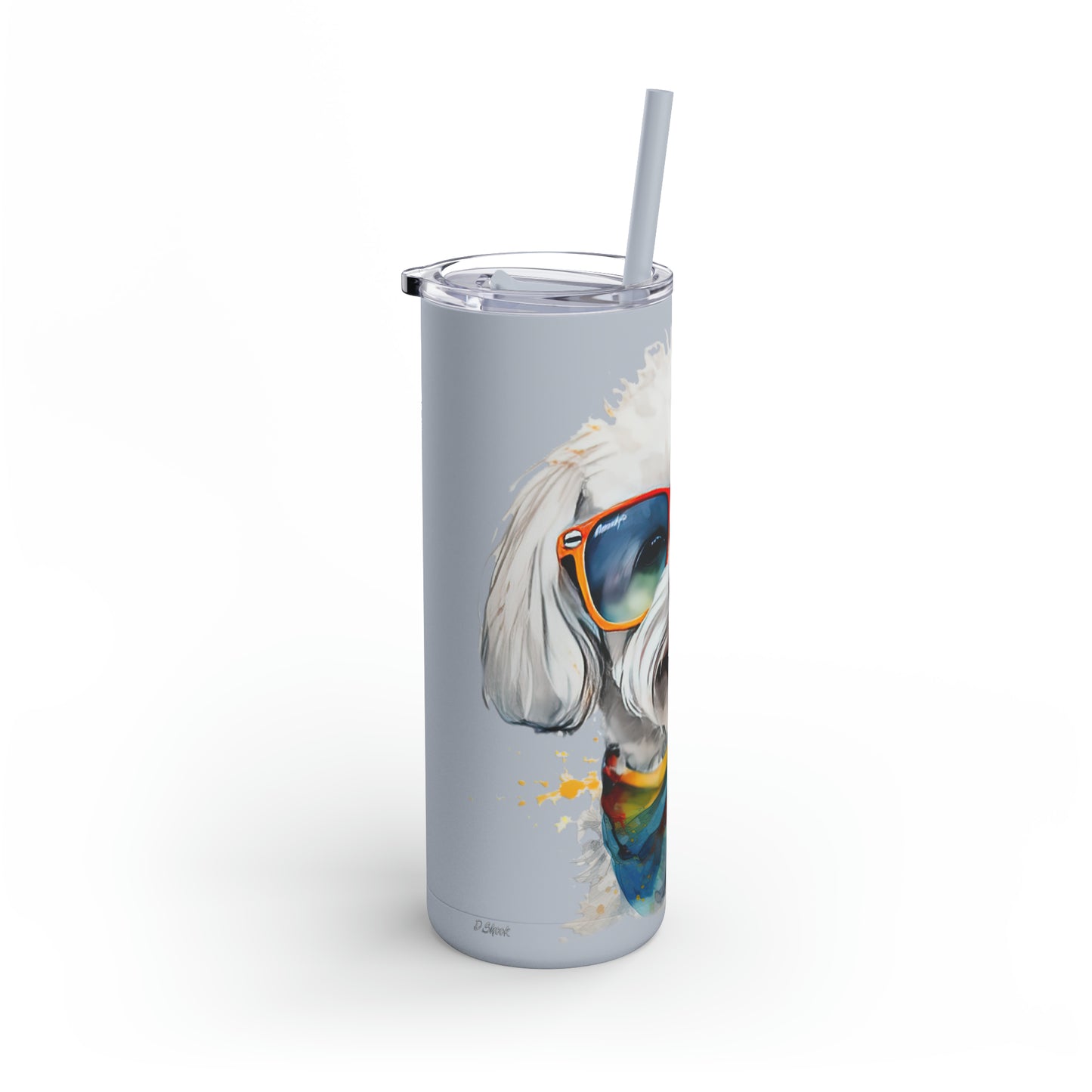 Bichon Frise 5 Maars Maker Skinny Matte Tumbler, 20oz