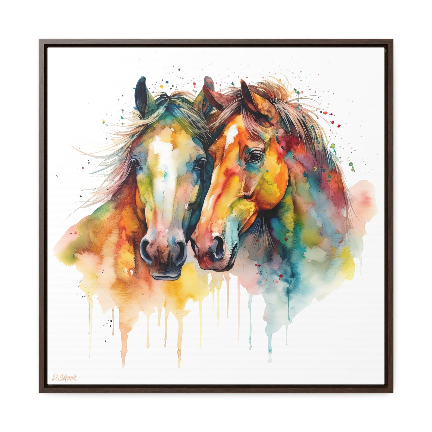 Horse Rescue 6 Gallery Canvas Wraps, Square Frame