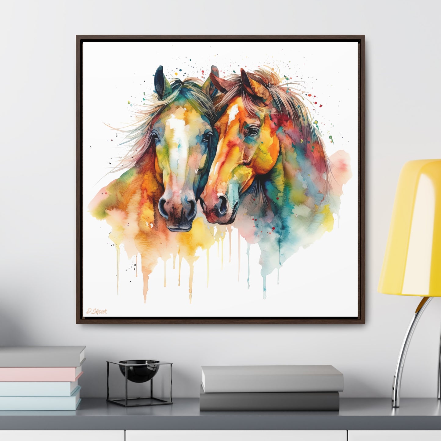 Horse Rescue 6 Gallery Canvas Wraps, Square Frame