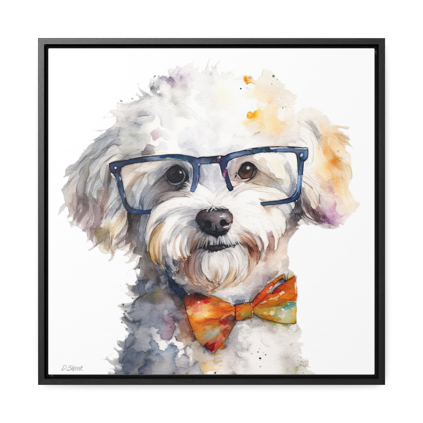 Bichon Frise 4 Gallery Canvas Wraps, Square Frame