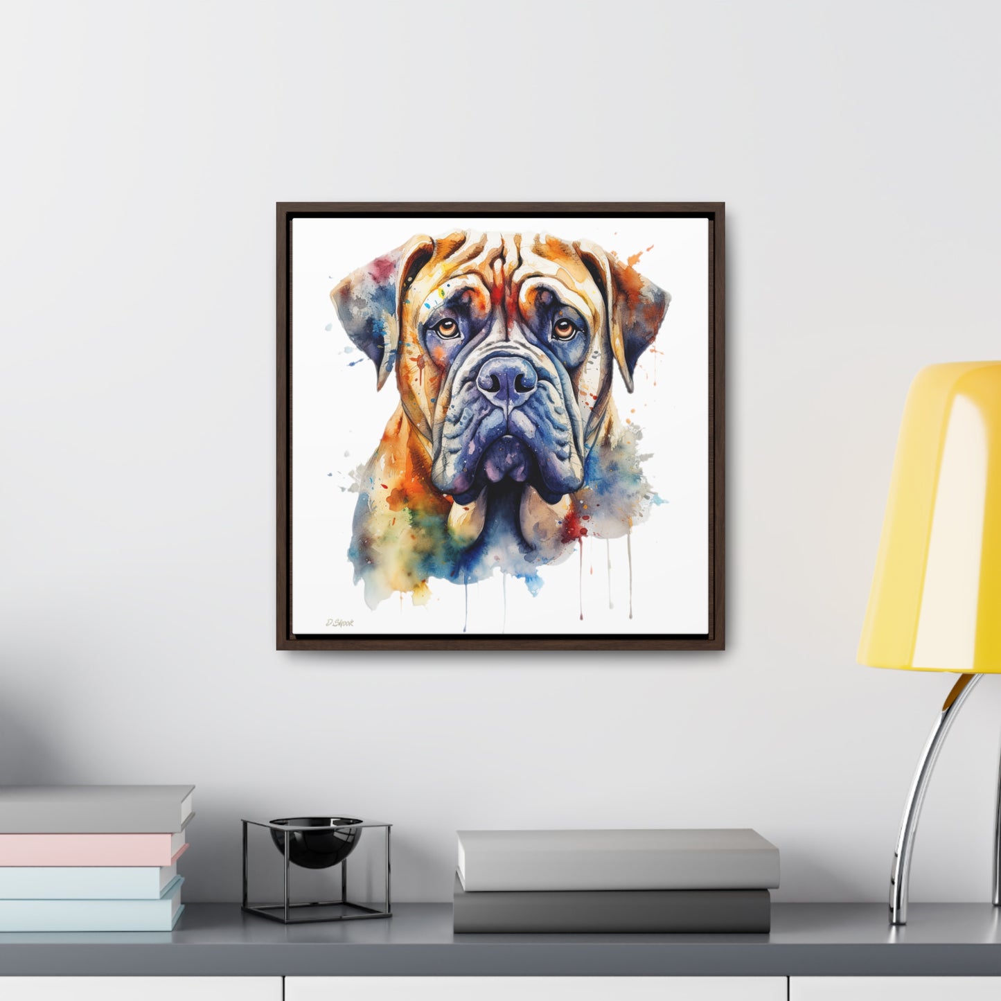 Bullmastiff 3 Gallery Canvas Wraps, Square Frame