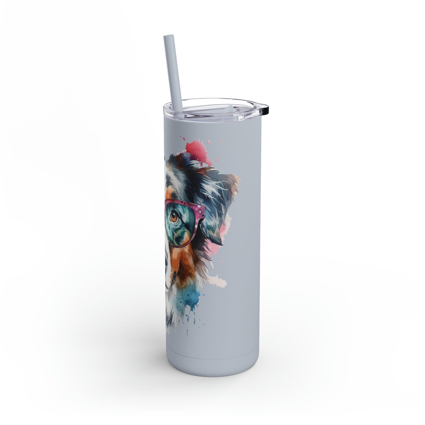 Australian Shepherd 5 Maars Maker Skinny Matte Tumbler, 20oz