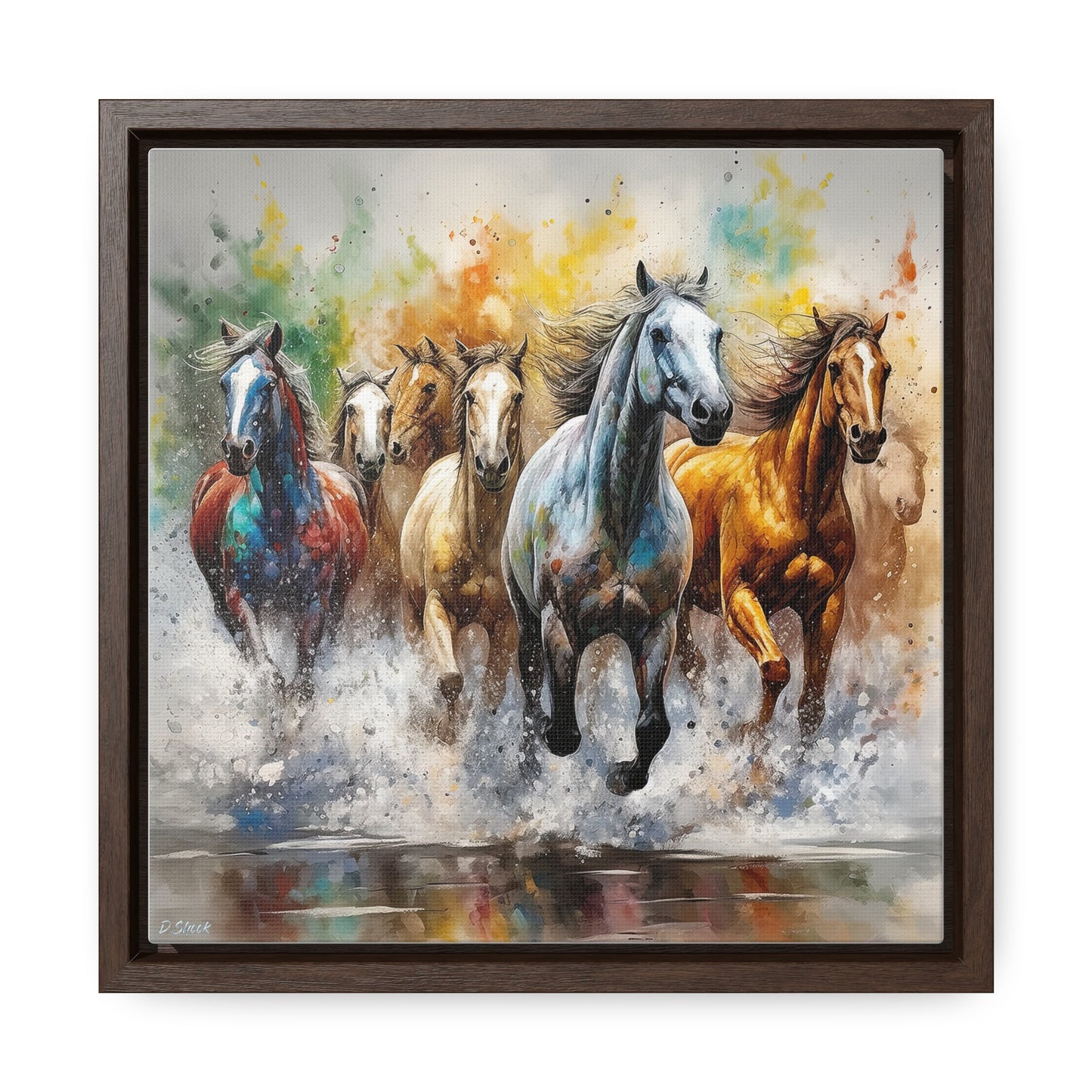 Horse Rescue 16 Gallery Canvas Wraps, Square Frame