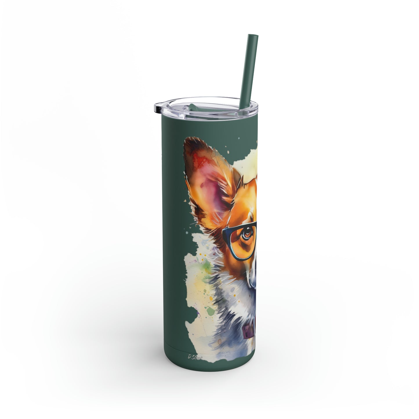 Pembroke Welsh Corgi 4 Maars Maker Skinny Matte Tumbler, 20oz