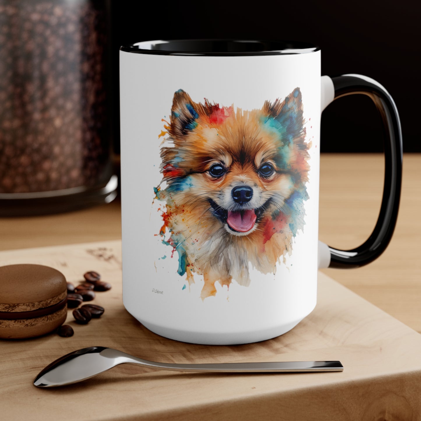 Pomeranian 3 Accent Mugs