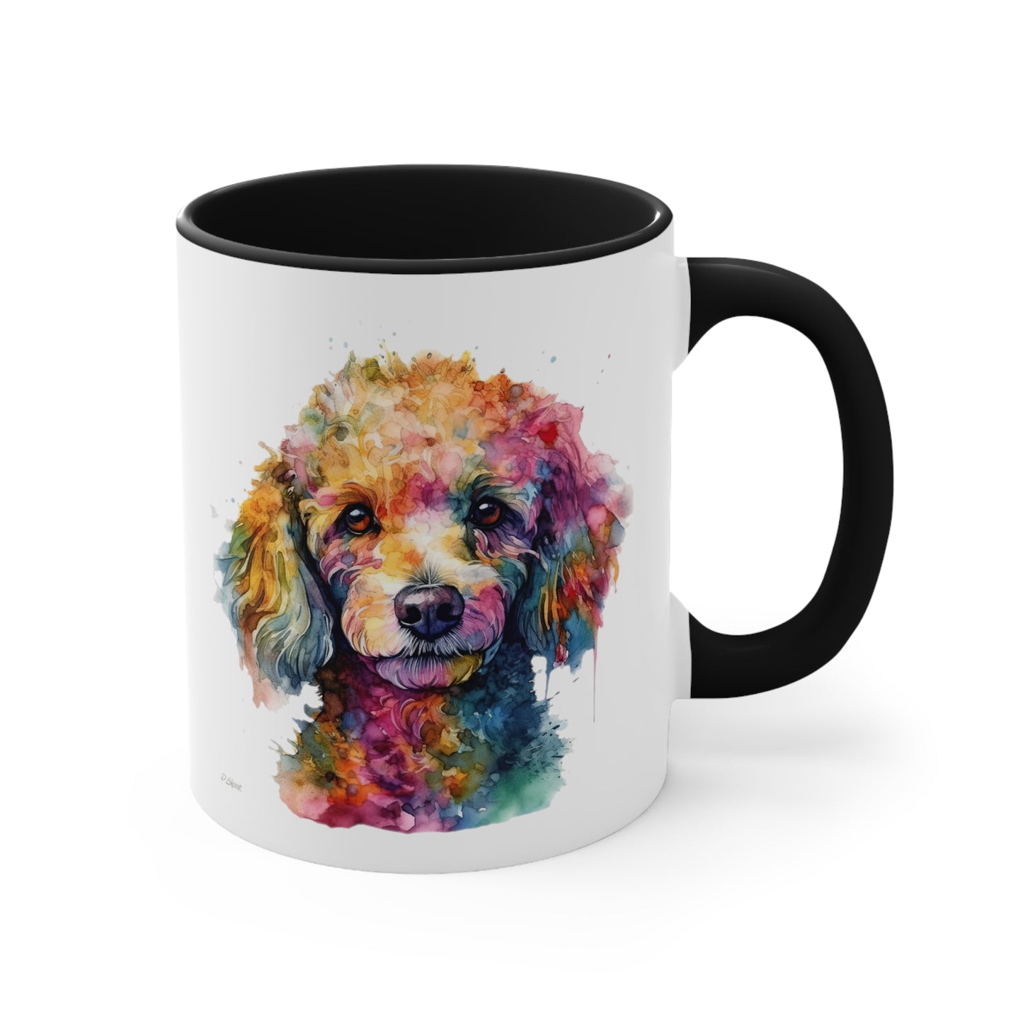 Poodle 2 Accent Mugs