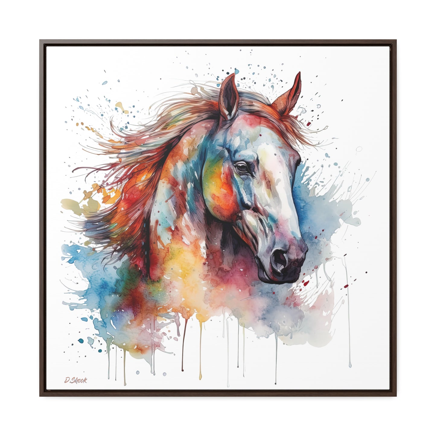 Horse Rescue 12 Gallery Canvas Wraps, Square Frame