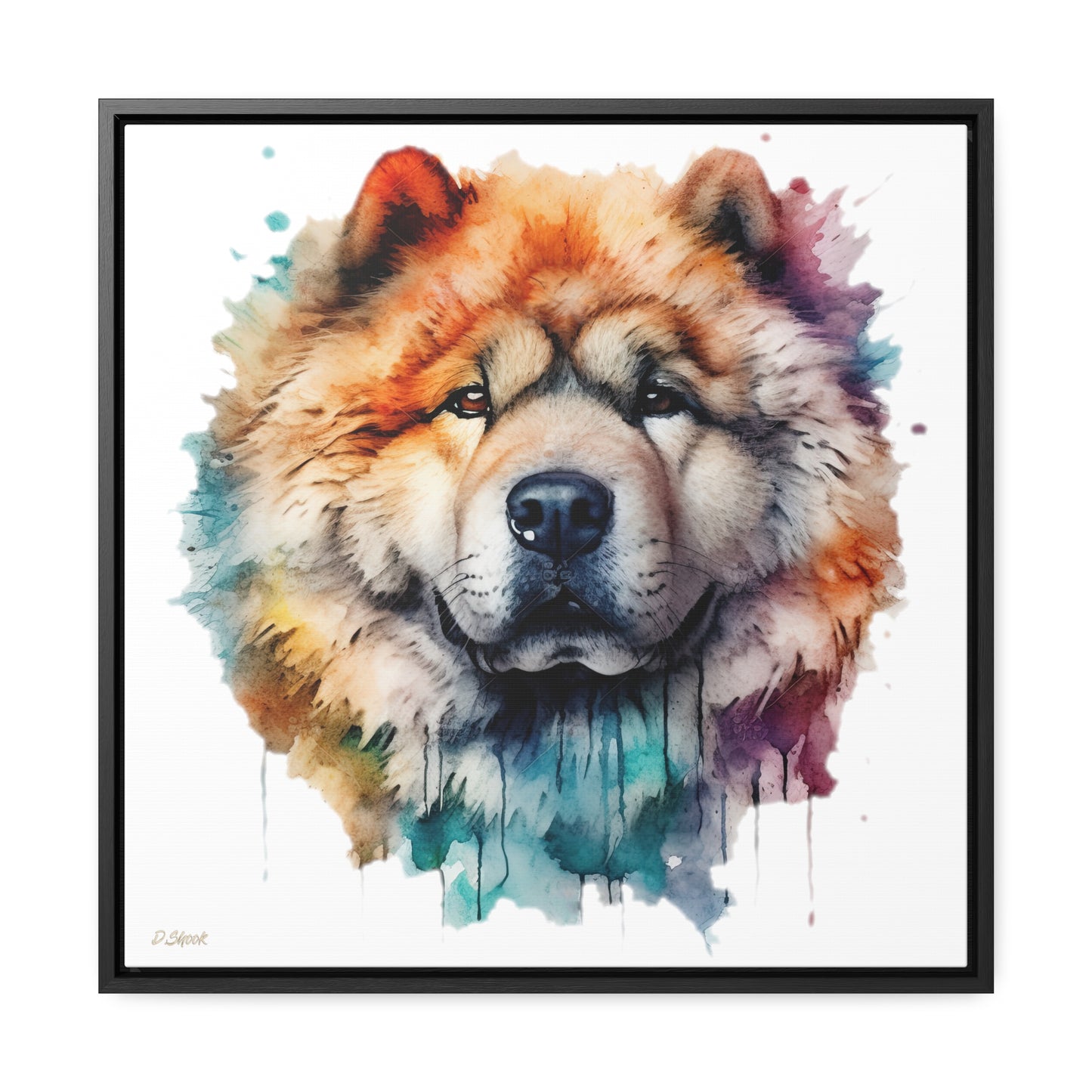 Chow Chow 3 Gallery Canvas Wraps, Square Frame
