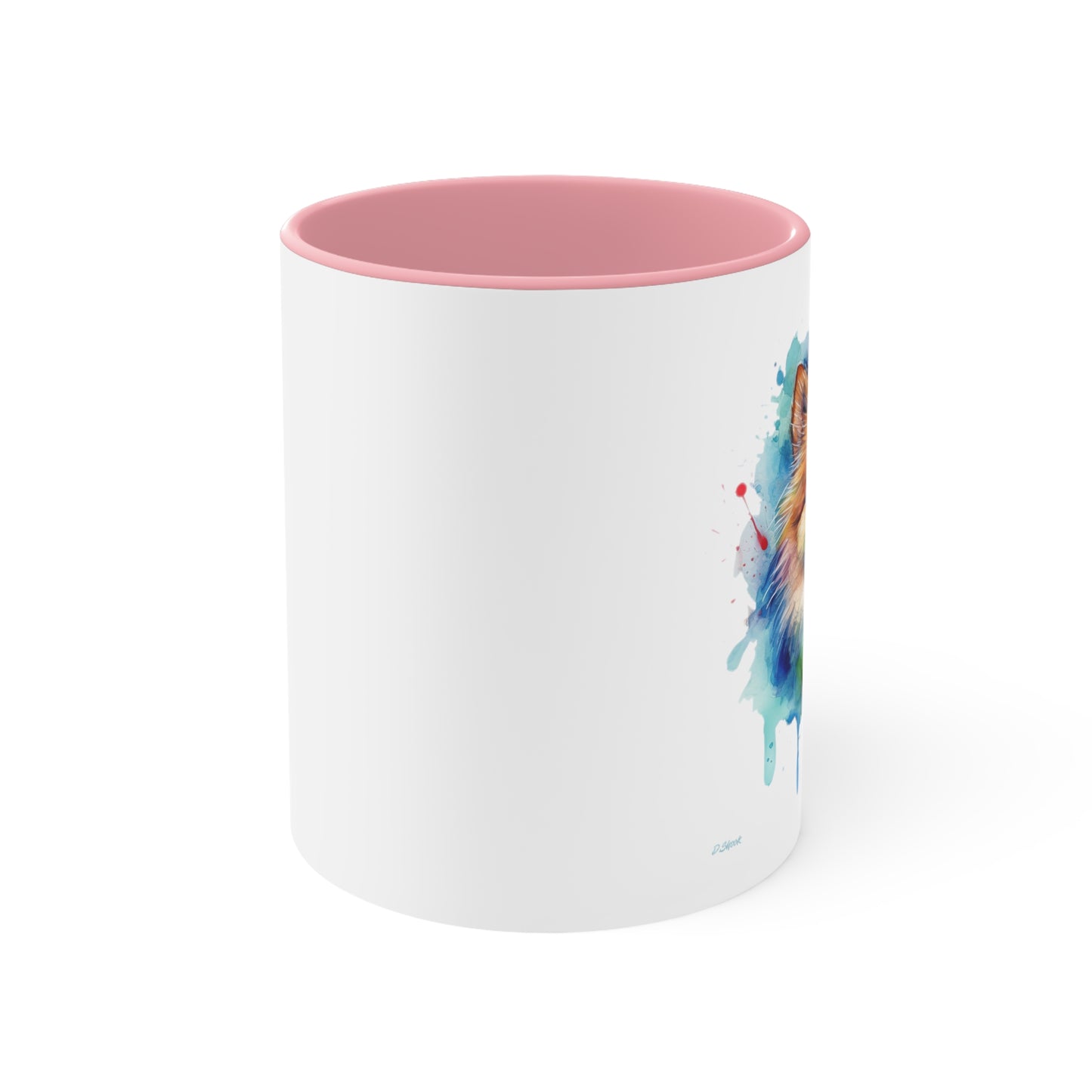 Pomeranian 4 Accent Mugs