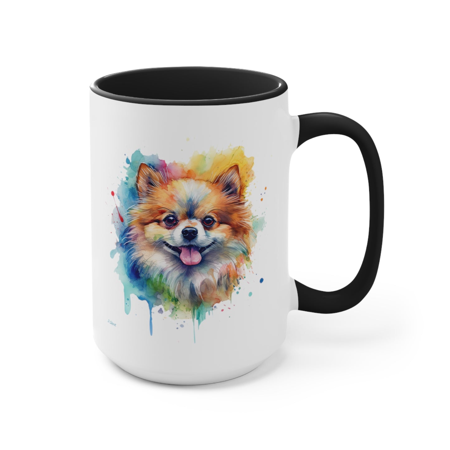 Pomeranian 4 Accent Mugs