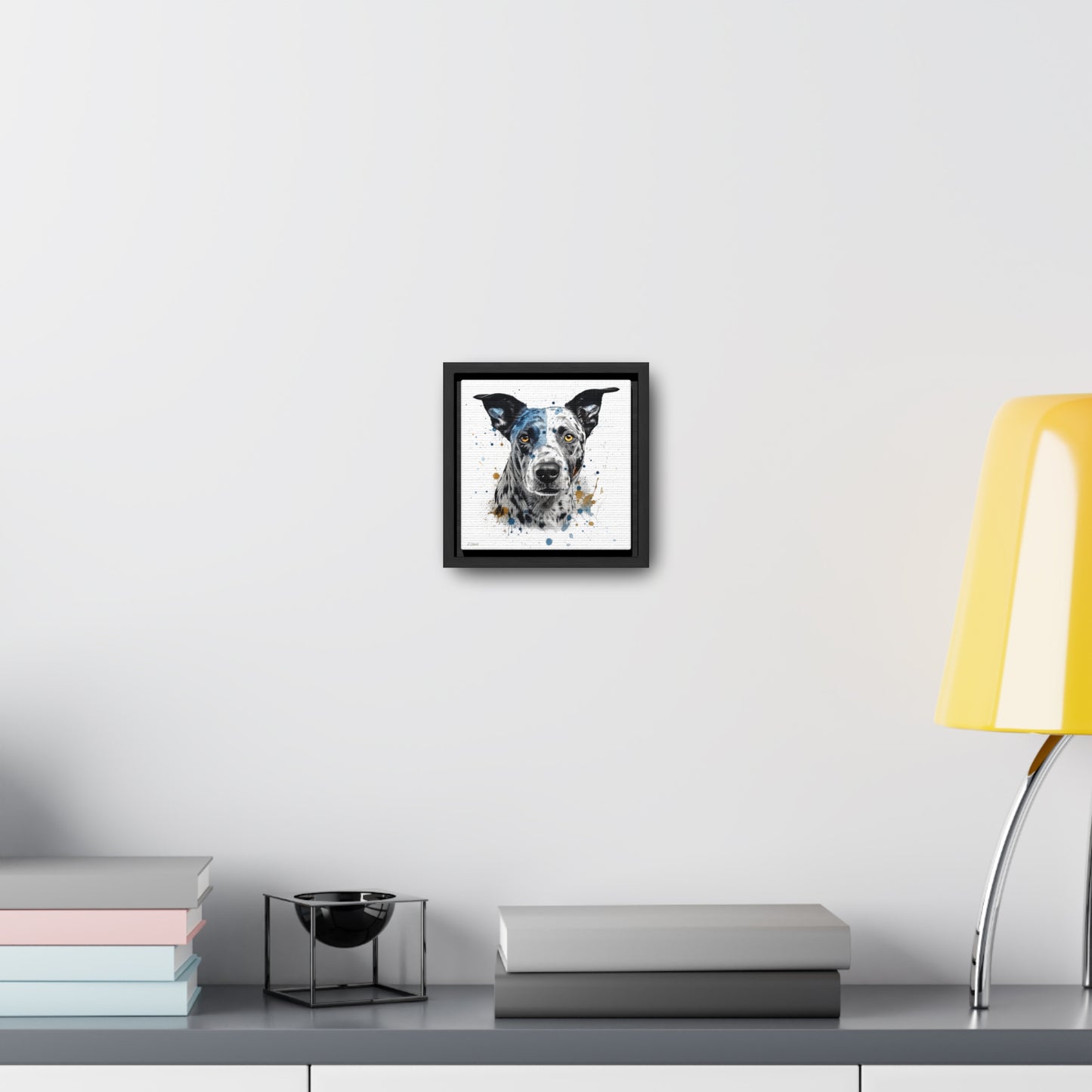 Blue Heeler 4 Gallery Canvas Wraps, Square Frame