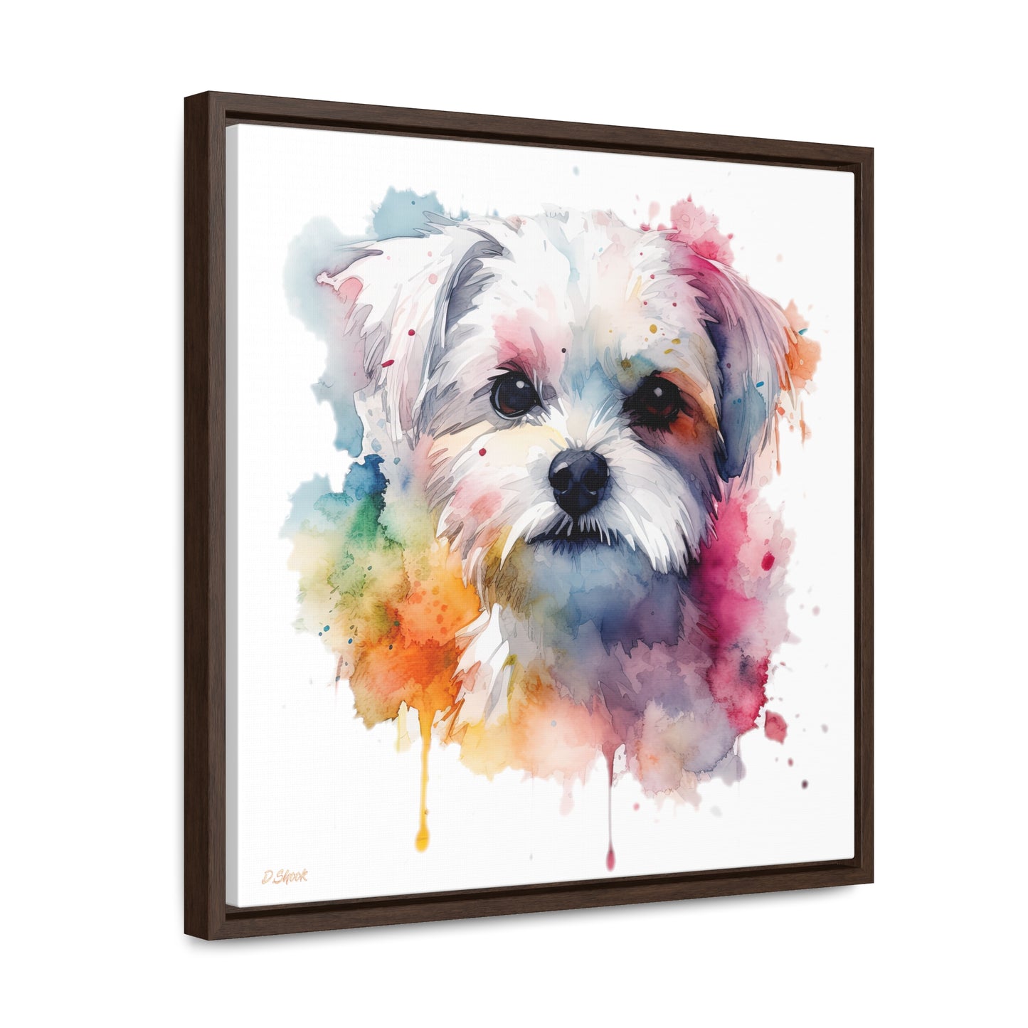 Maltese Dog 1 Gallery Canvas Wraps, Square Frame