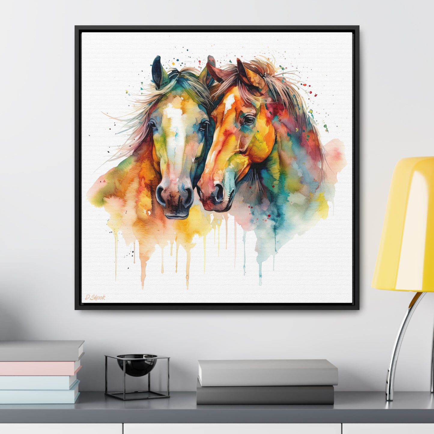 Horse Rescue 6 Gallery Canvas Wraps, Square Frame