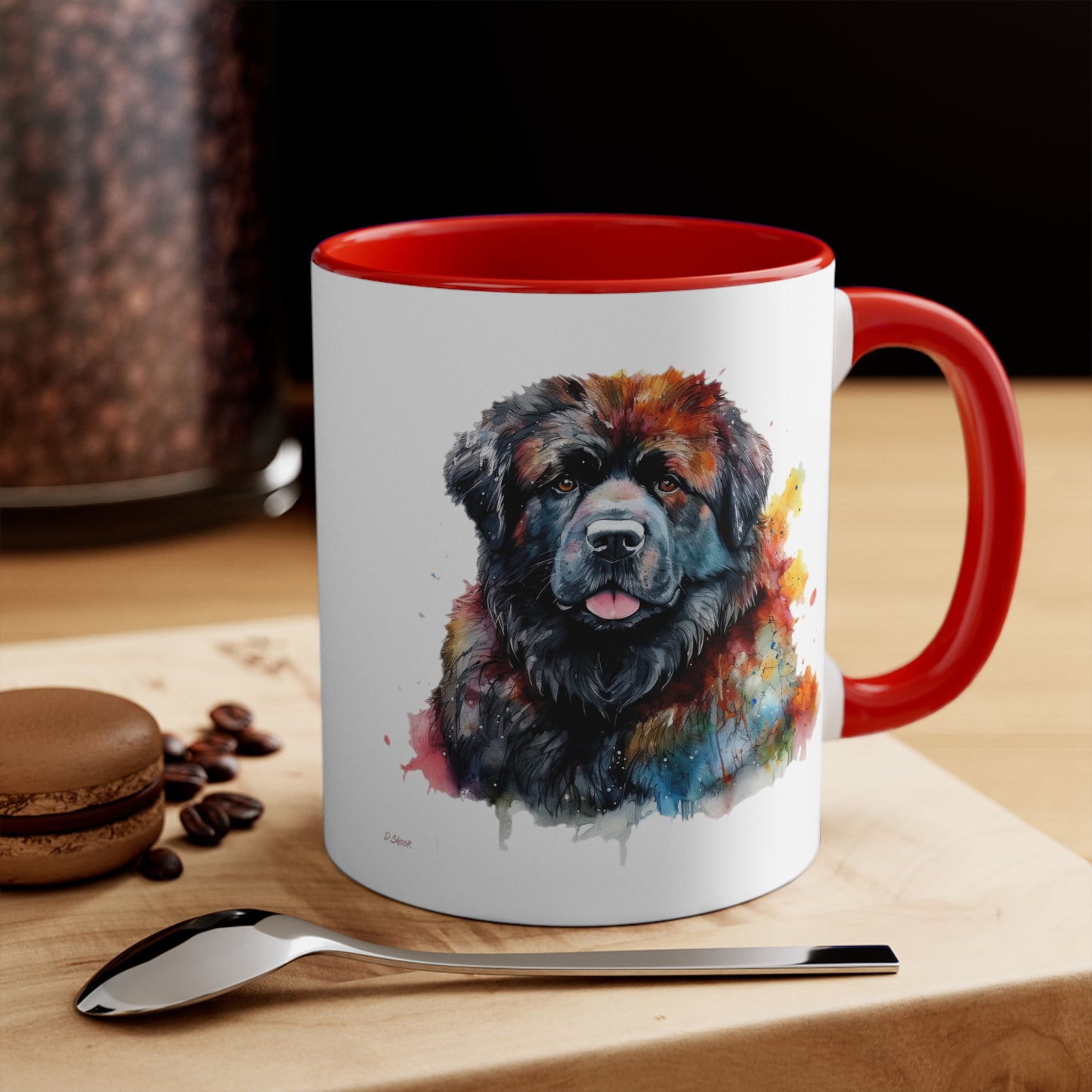 Newfoundland Dog 1 Accent Mugs