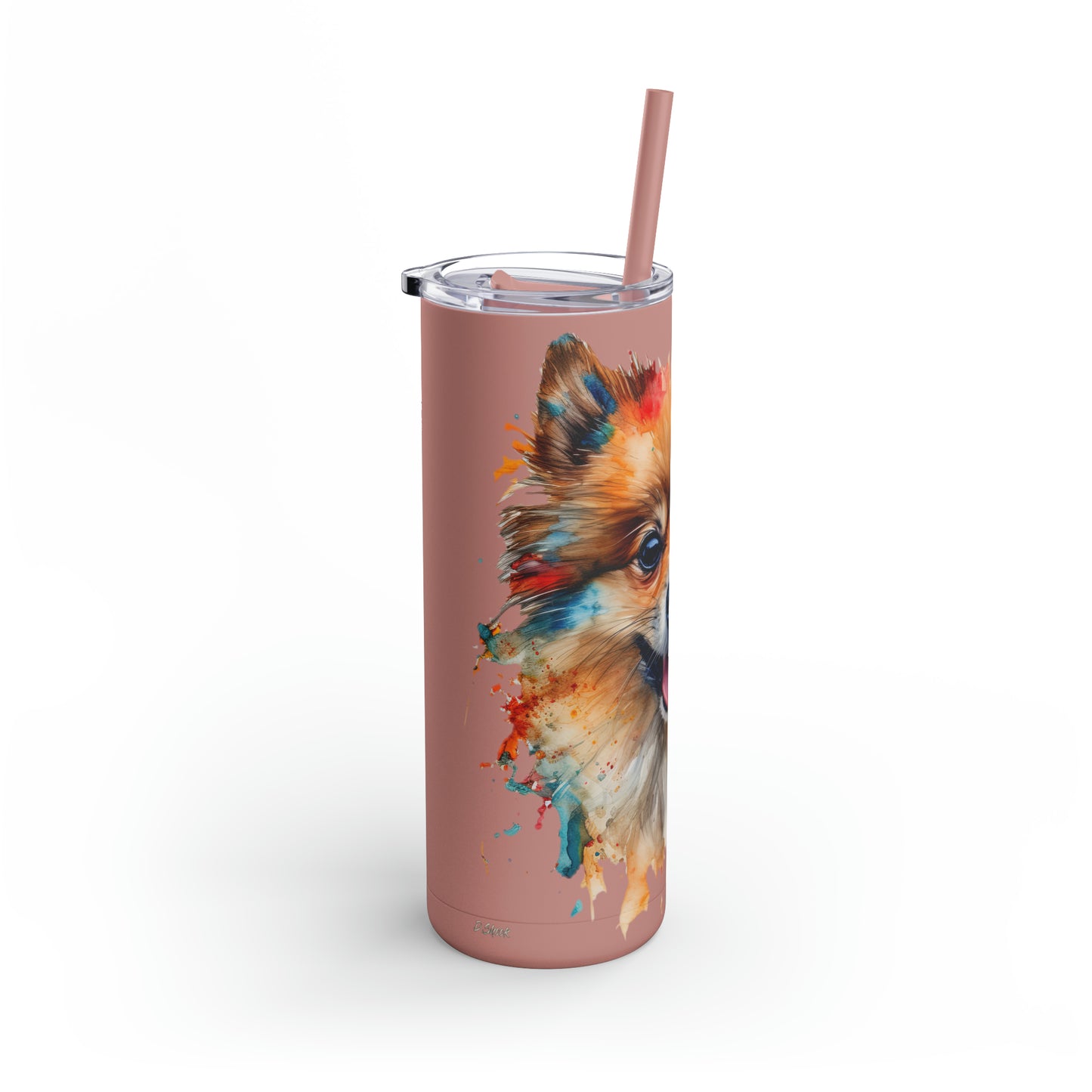 Pomeranian 3 Maars Maker Skinny Matte Tumbler, 20oz