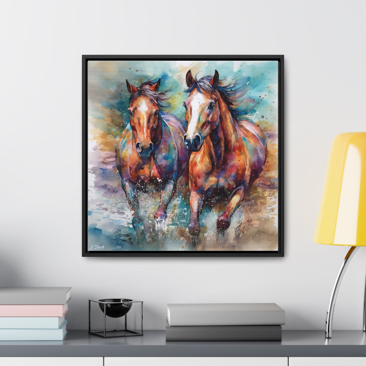 Horse Rescue 7 Gallery Canvas Wraps, Square Frame