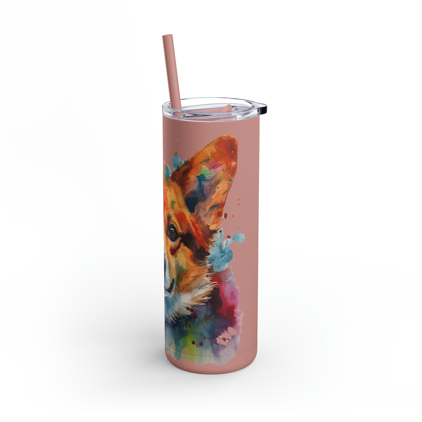 Pembroke Welsh Corgi 2 Maars Maker Skinny Matte Tumbler, 20oz