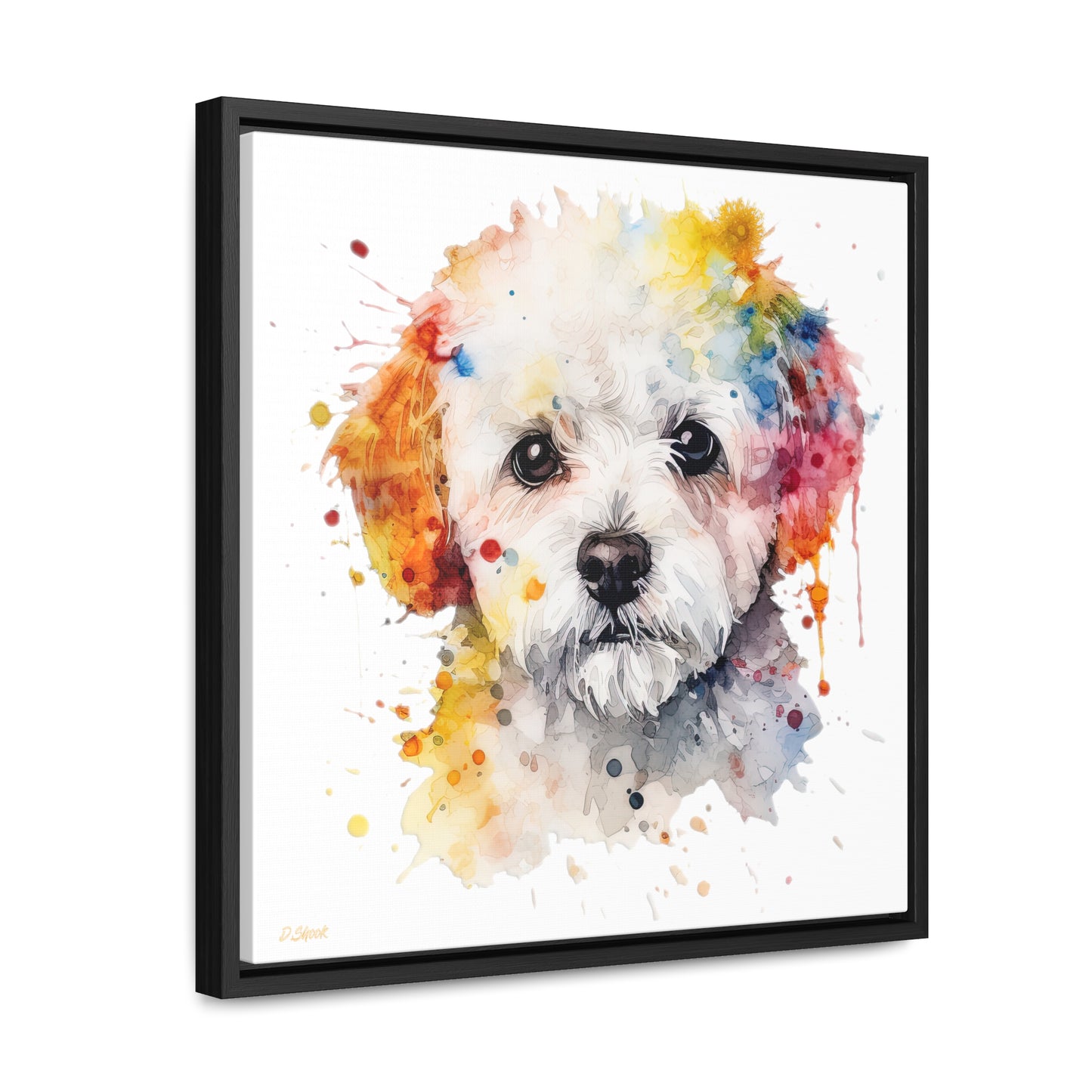 Bichon Frise 2 Gallery Canvas Wraps, Square Frame