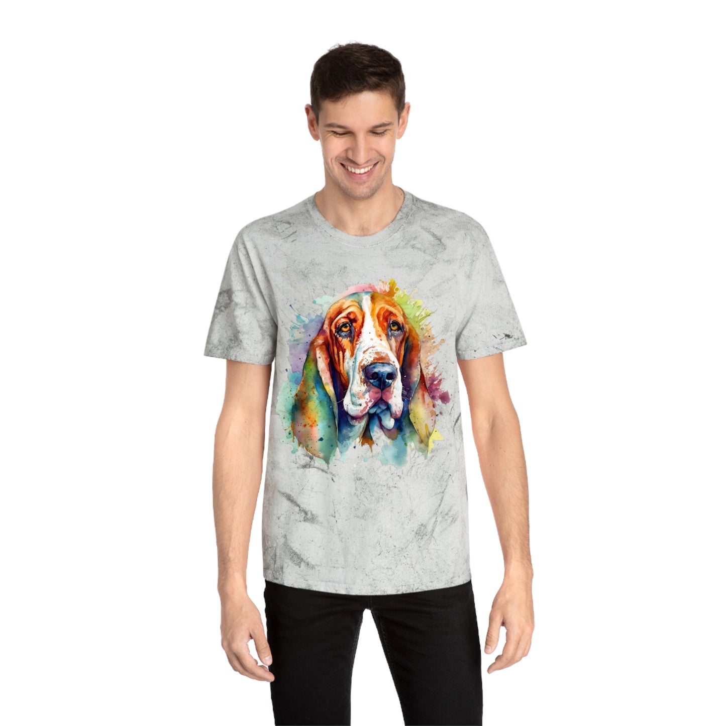 Basset Hound 1 Unisex Color Blast T-Shirt