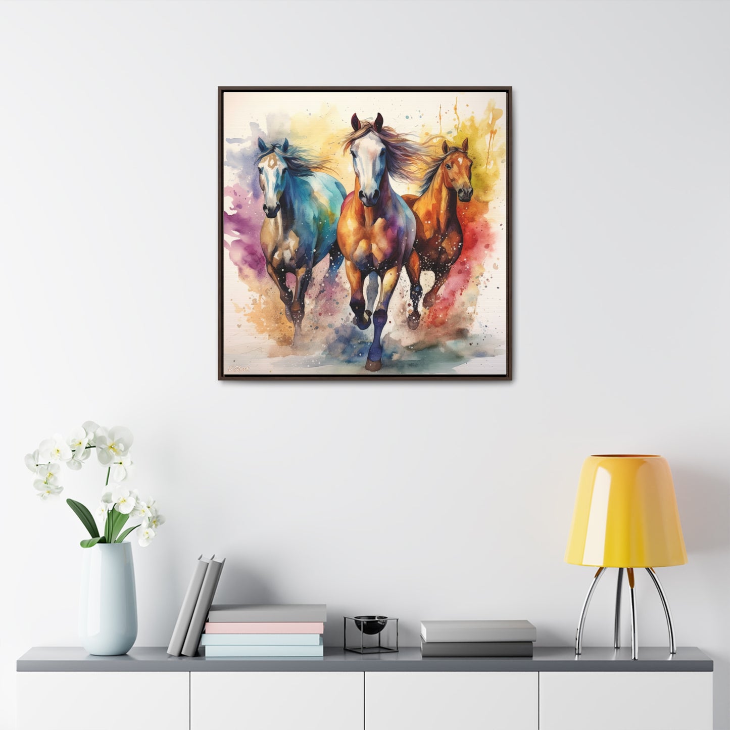 Horse Rescue 8 Gallery Canvas Wraps, Square Frame
