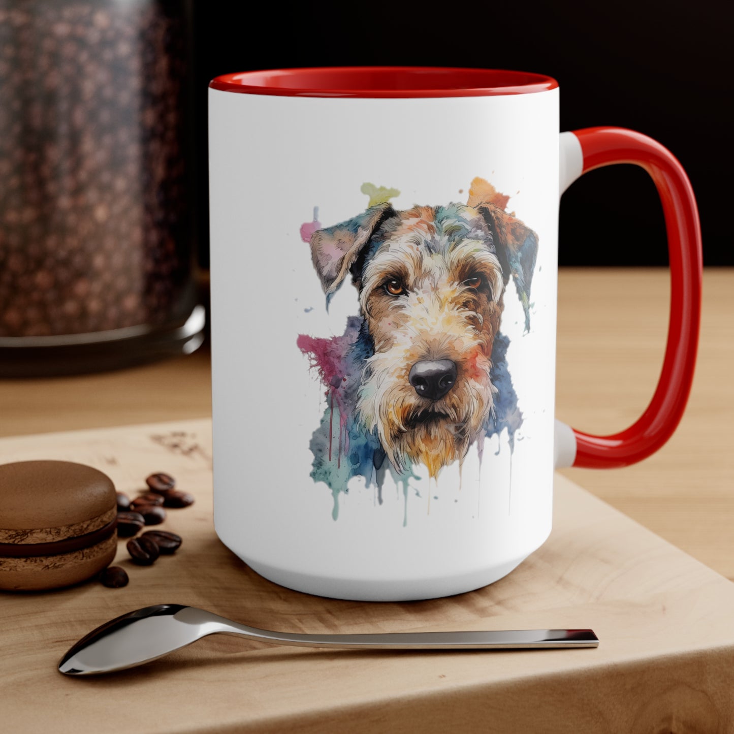 Airedale Terrier 2 Accent Mugs