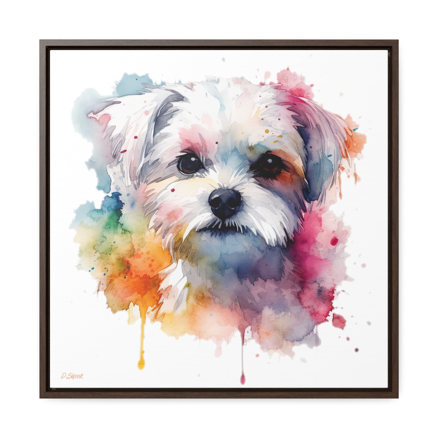Maltese Dog 1 Gallery Canvas Wraps, Square Frame