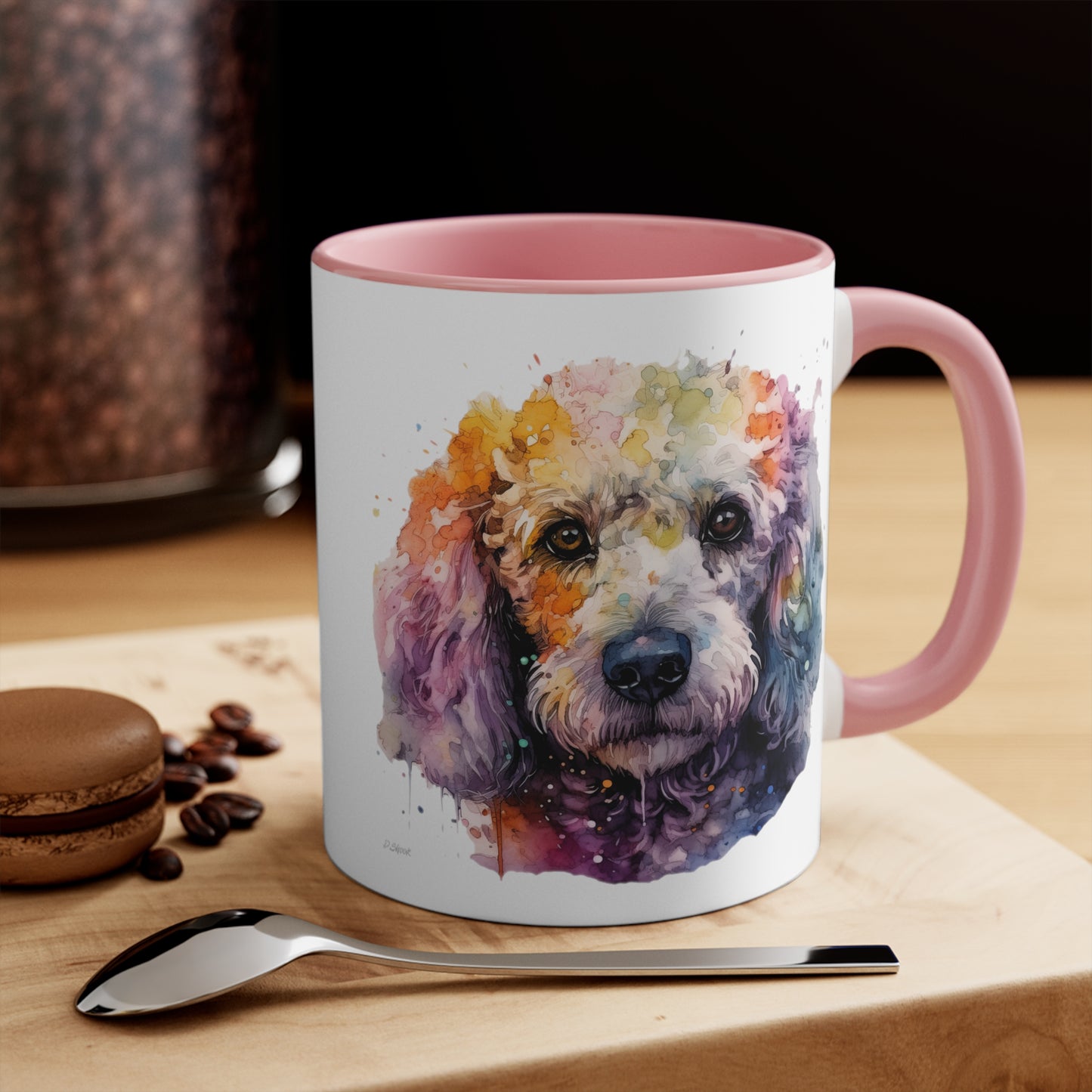 Poodle 1 Accent Mugs