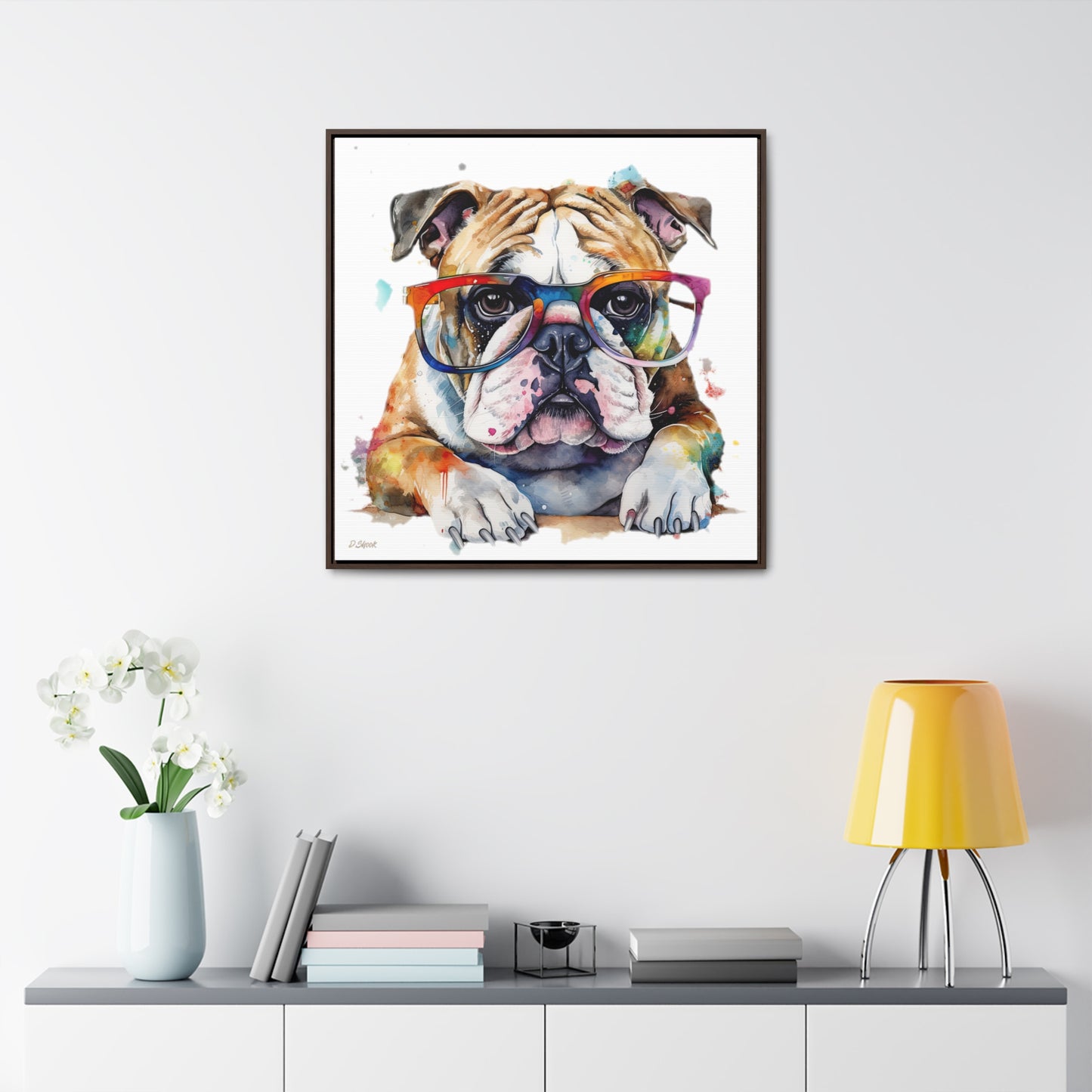 bulldog 5 Gallery Canvas Wraps, Square Frame