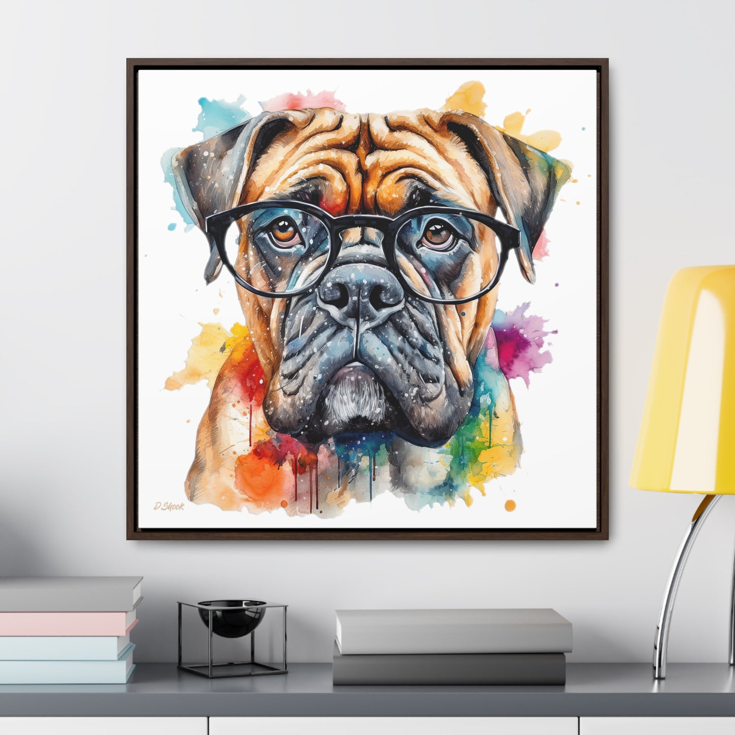 Bullmastiff 6 Gallery Canvas Wraps, Square Frame