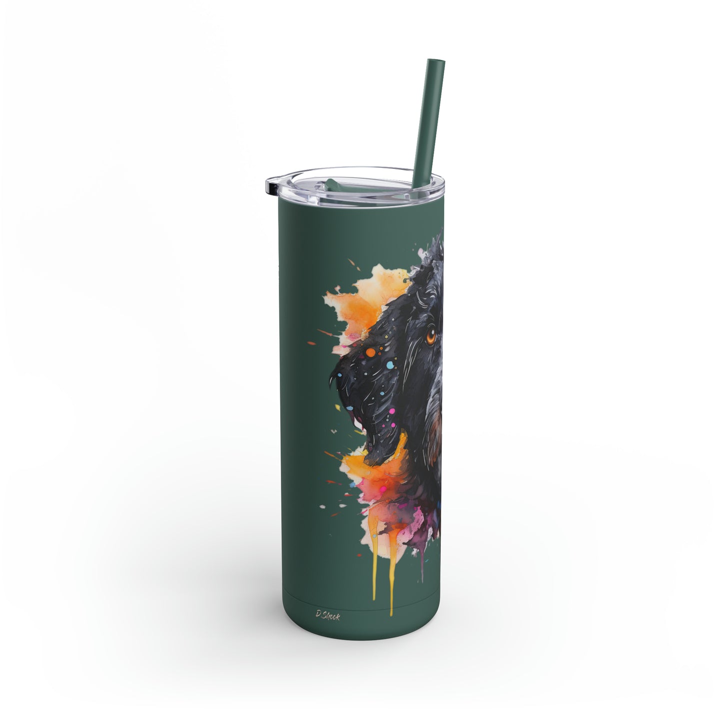 Portuguese Water Dog 5 Maars Maker Skinny Matte Tumbler, 20oz