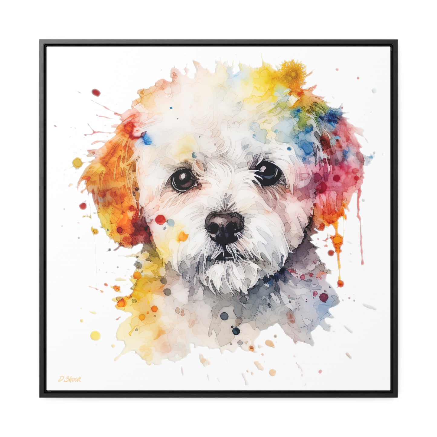 Bichon Frise 2 Gallery Canvas Wraps, Square Frame