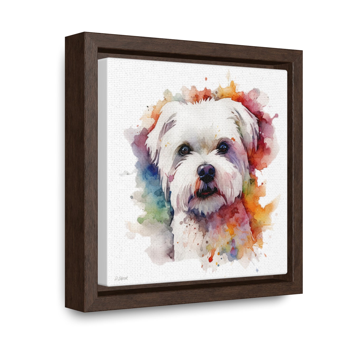 Maltese Dog 2 Gallery Canvas Wraps, Square Frame