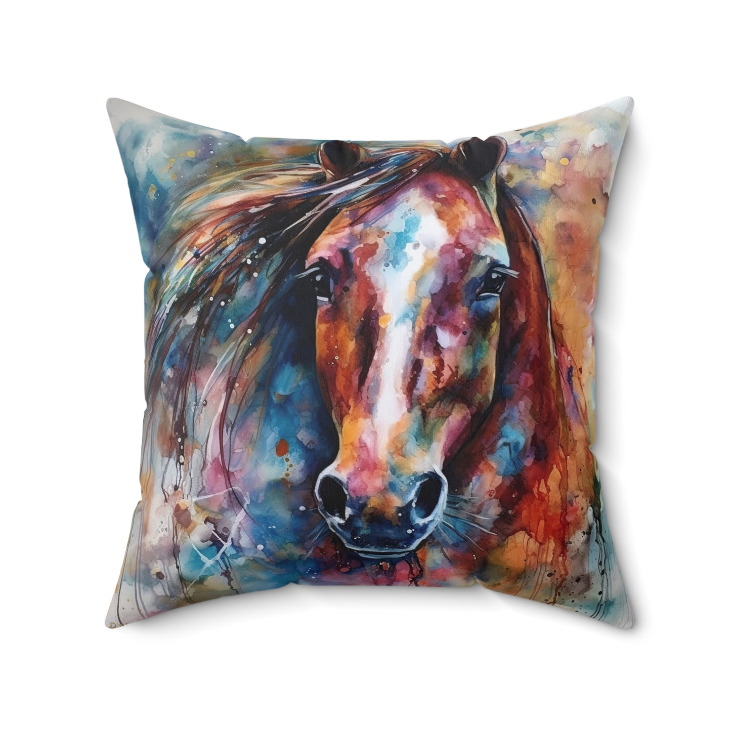 Horse Rescue 11 Spun Polyester Square Pillow