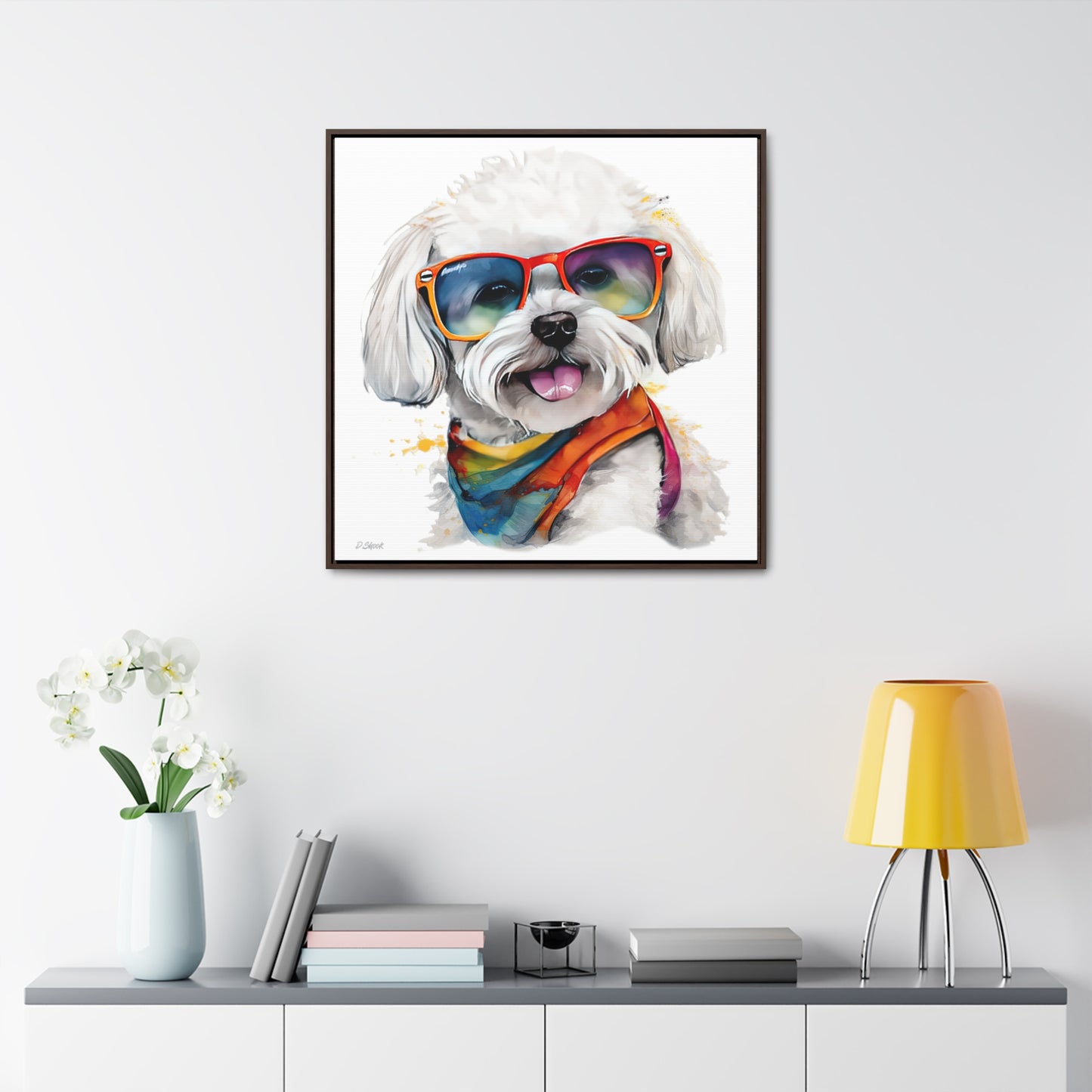 Bichon Frise 5 Gallery Canvas Wraps, Square Frame