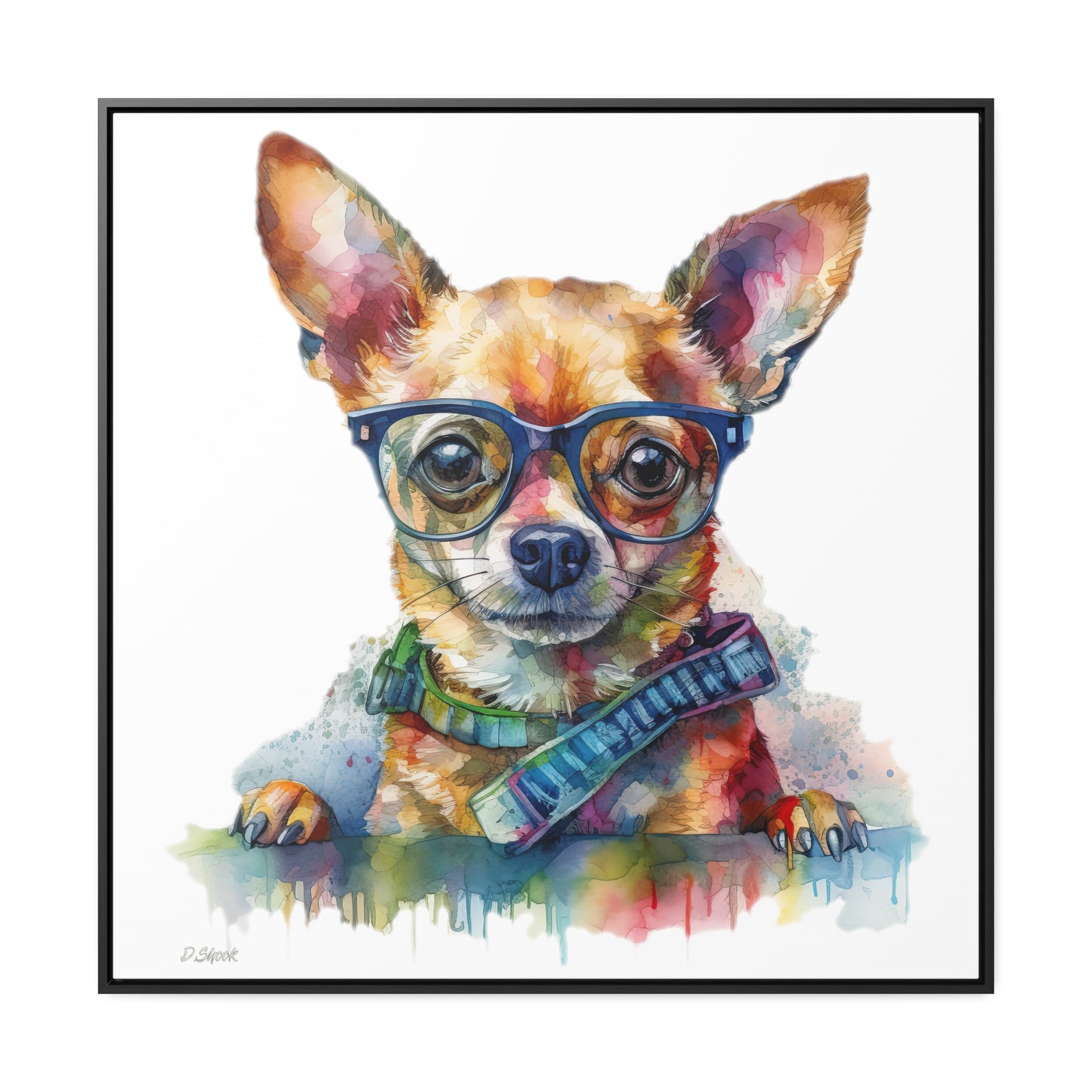 Chihuahua 4 Gallery Canvas Wraps, Square Frame