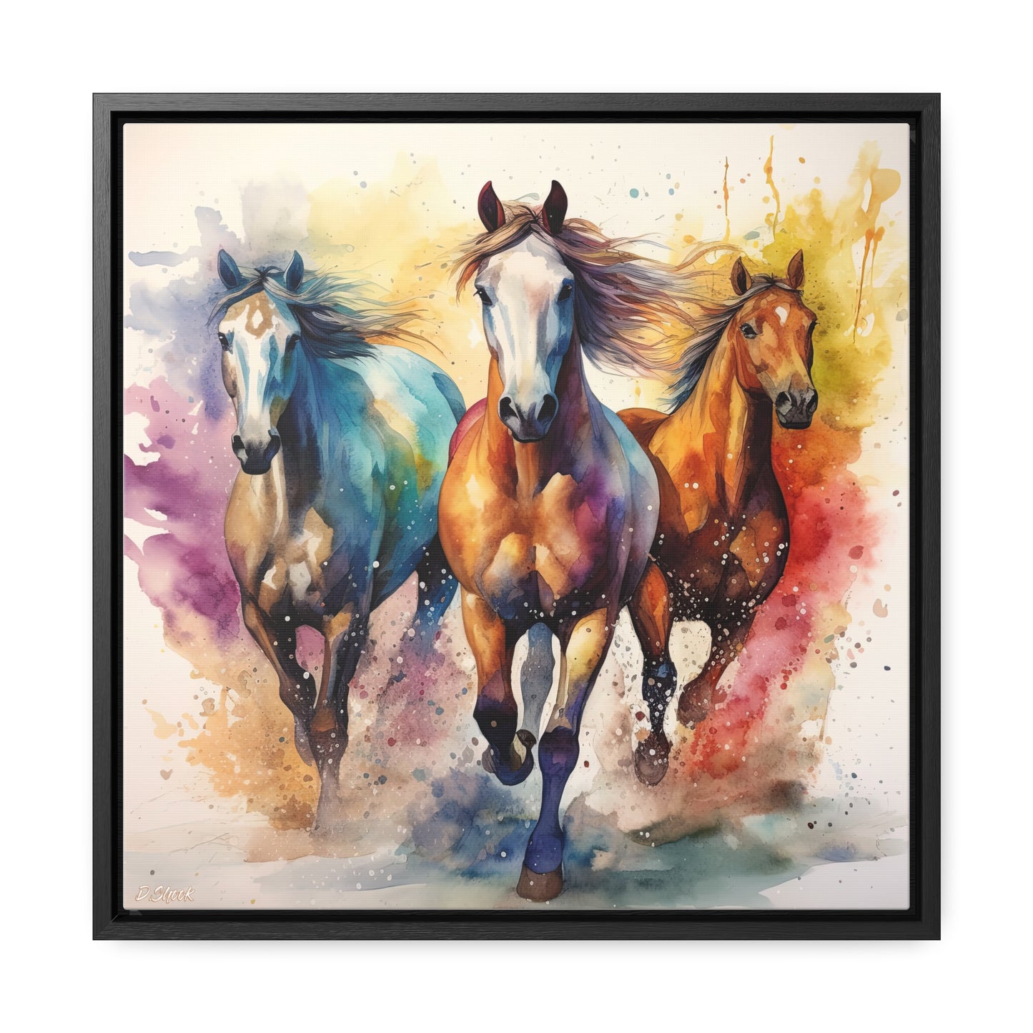 Horse Rescue 8 Gallery Canvas Wraps, Square Frame