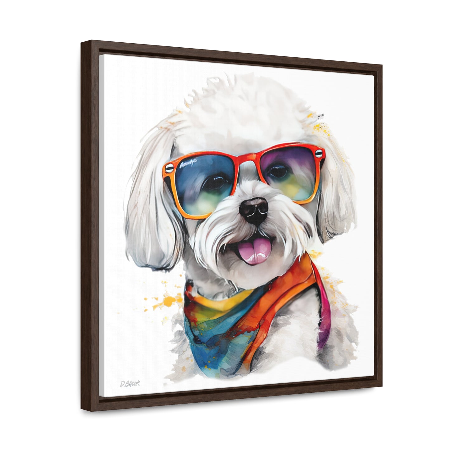 Bichon Frise 5 Gallery Canvas Wraps, Square Frame