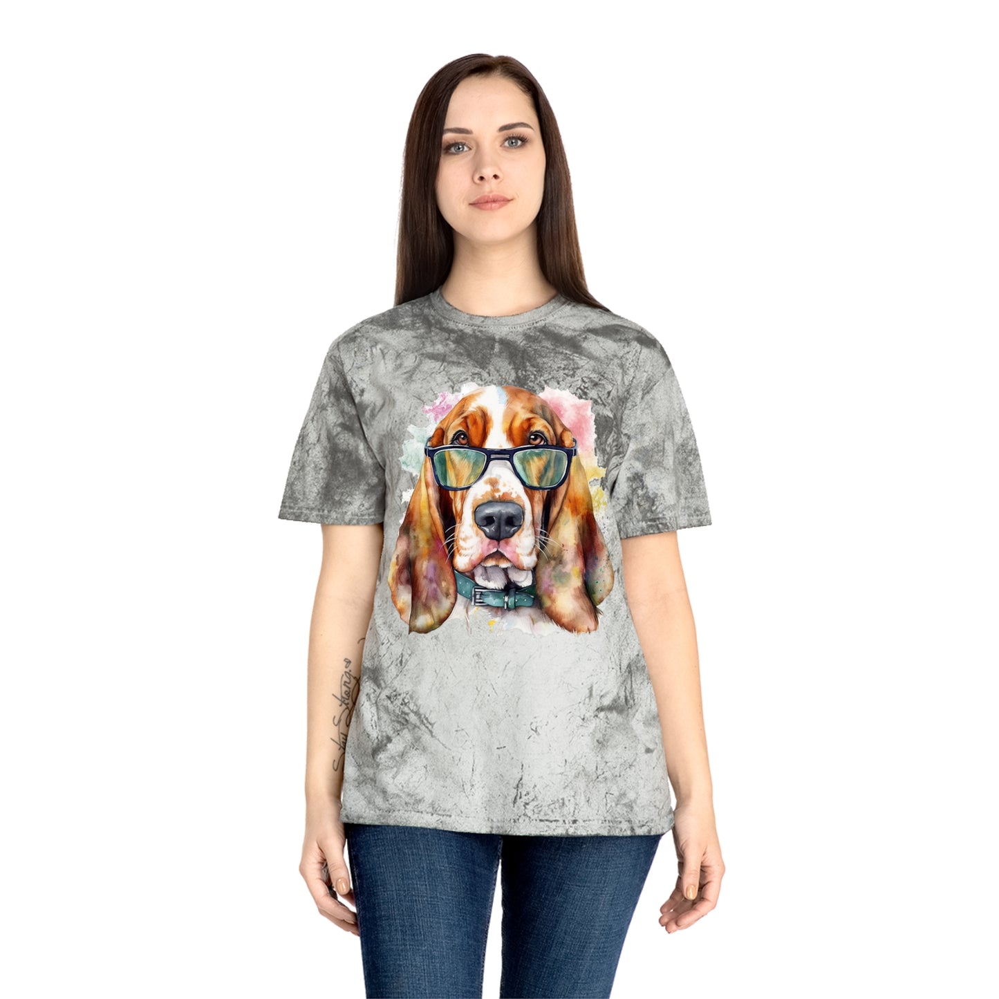 Basset Hound 6 Unisex Color Blast T-Shirt