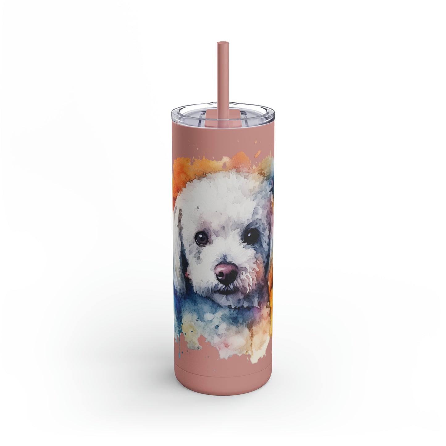 Bichon Frise 3 Maars Maker Skinny Matte Tumbler, 20oz